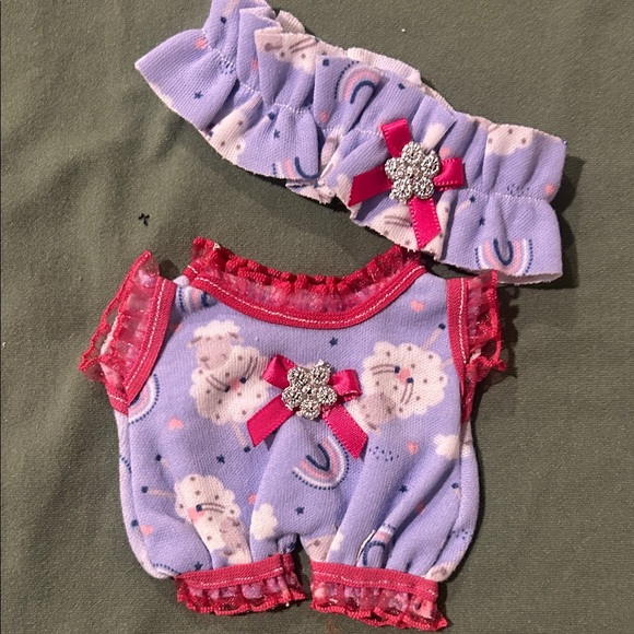 POP MART Other - Cute Purple Cloud Patterned LABuBu Outfit with Headband
